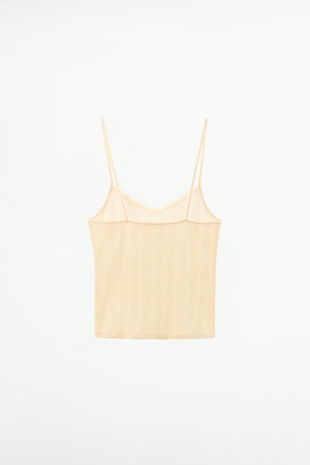 POINTELLE TOP WITH LACE TRIMS - Zara фото 6