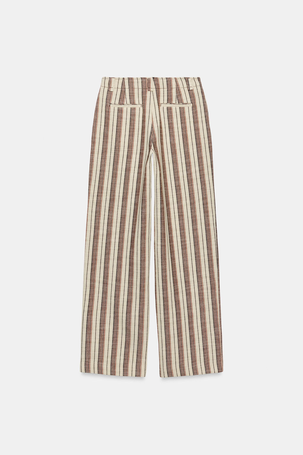 PANTAL?N RECTO RAYAS / Beige-marro