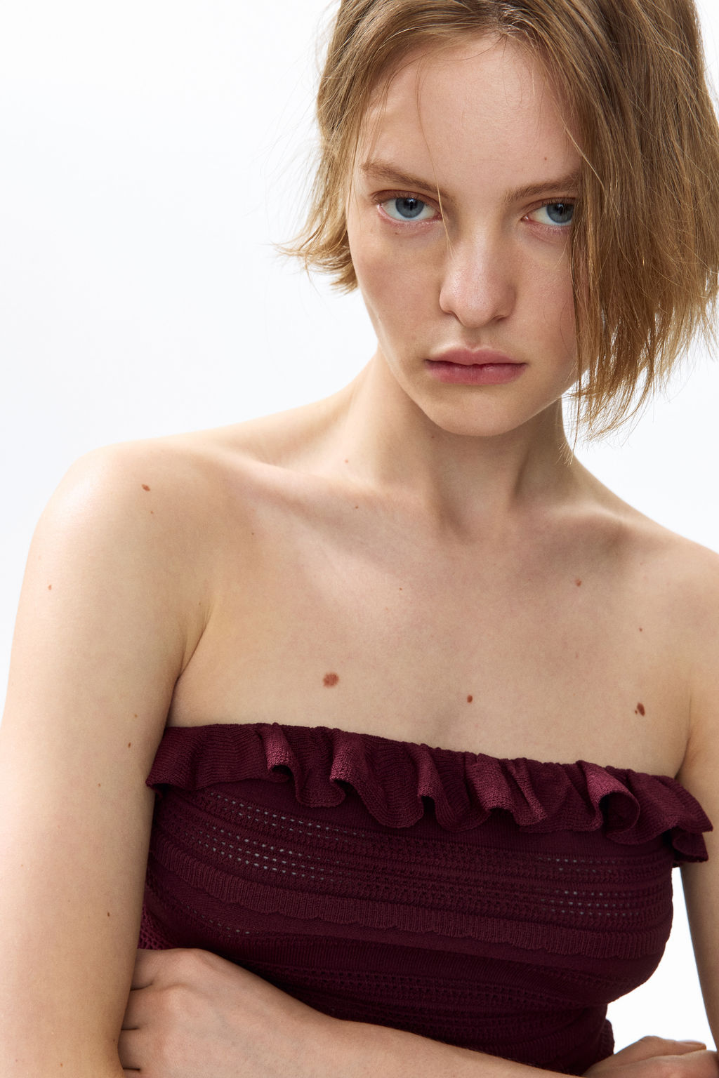 Top bandeau en punto pointelle - H&m фото 4
