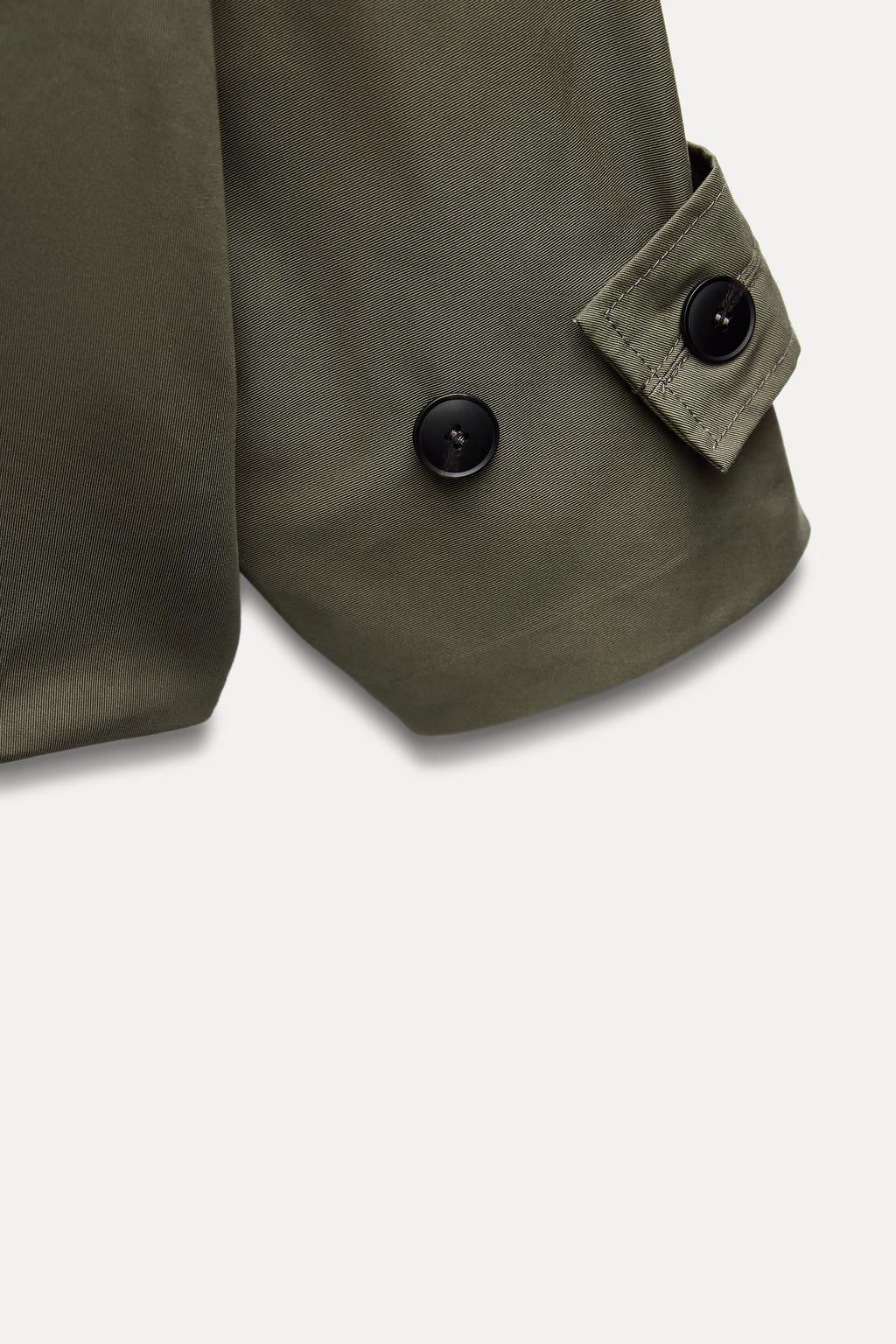 ZW COLLECTION SHORT HOODED TRENCH COAT - Zara фото 11