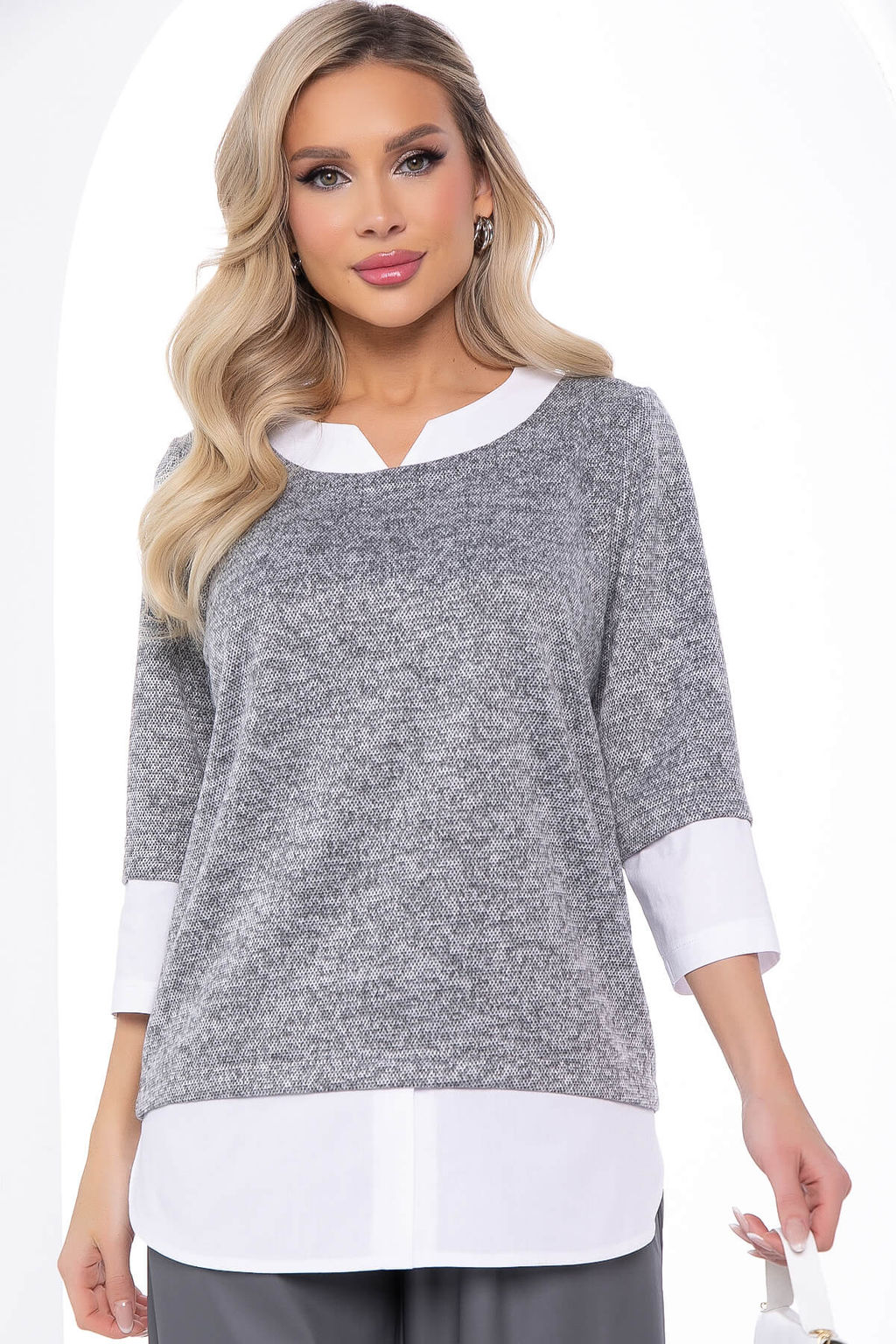 Джемпер Нежный акцент (грей) Б8121 - Lt collection фото 6