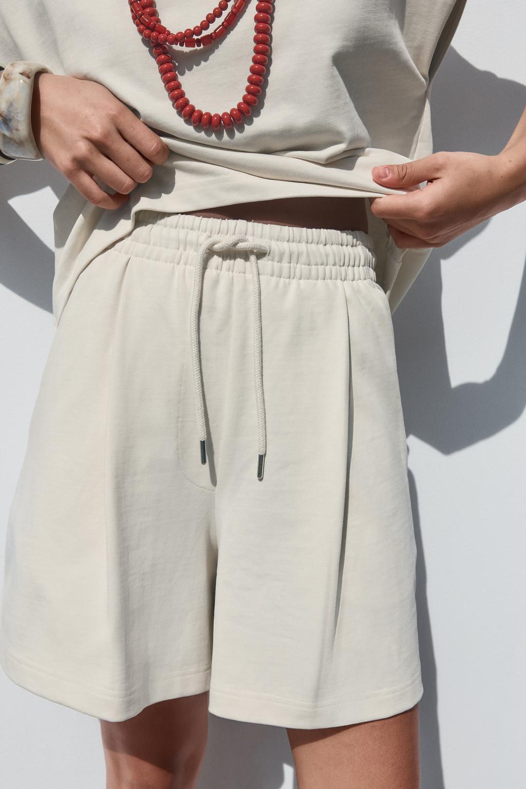 RUSTIC PLEATED BERMUDA SHORTS - Zara фото 2