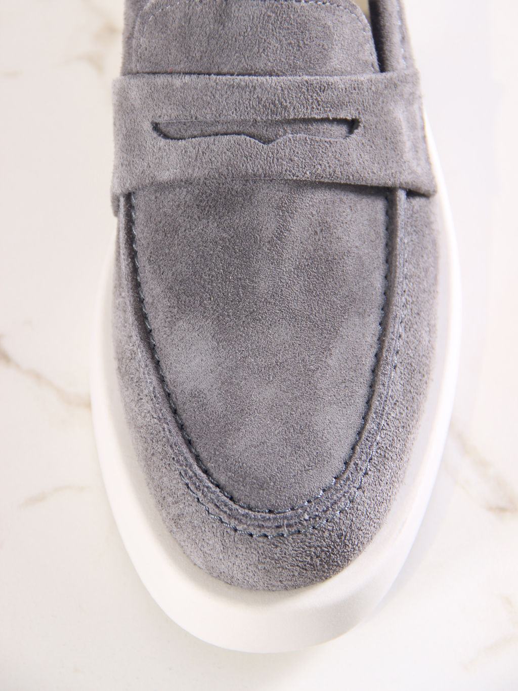 Лоферы туфли 176.1593be.Серый замок замша