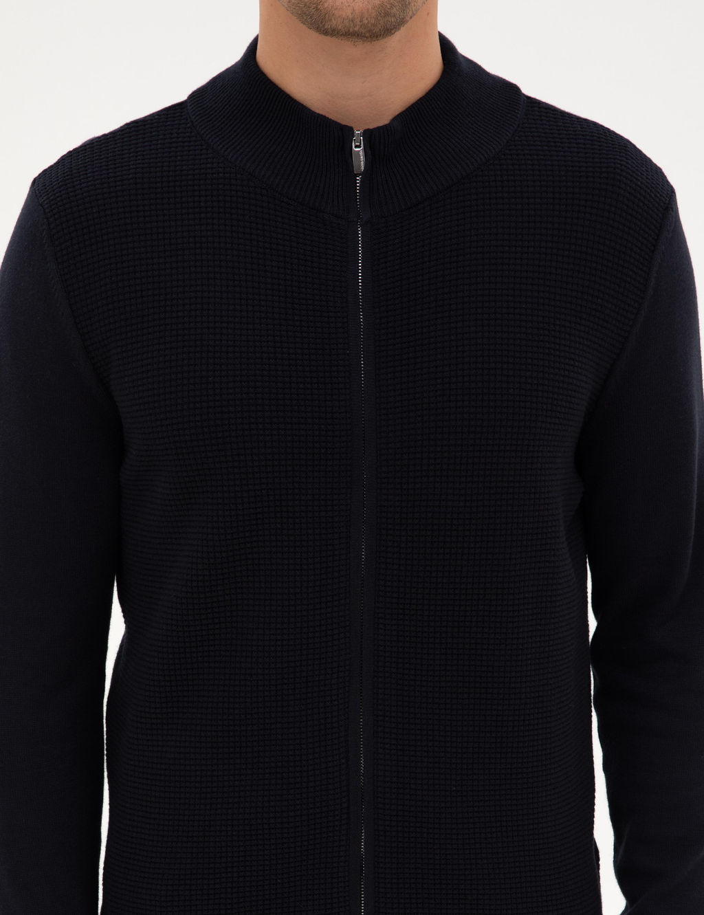 Lacivert Slim Fit Fermuarl_ Triko H_rka - Pierre cardin фото 6