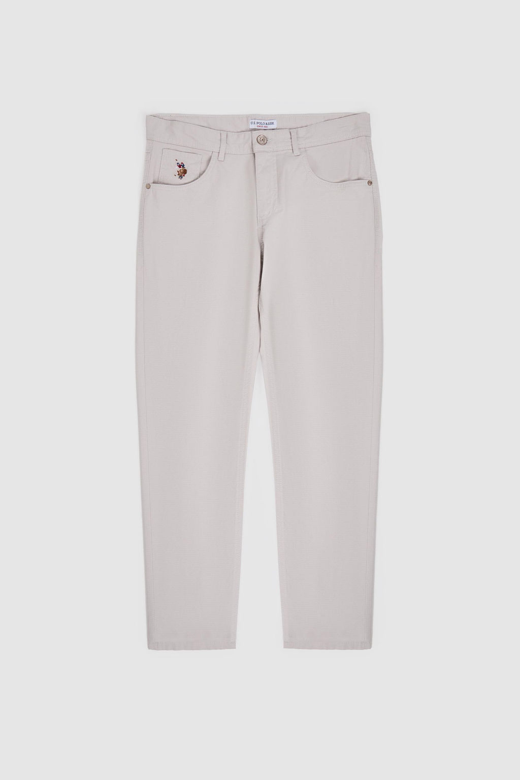Erkek Slim Fit A__k Gri Kanvas Pantolon