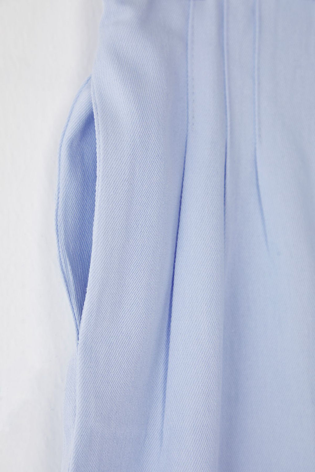 Ac?k Mavi K?z Cocuk %100 Pamuk Basic Wide Leg Orme Pantolon TKDSS25PL00003 - Trendyolmilla фото 2