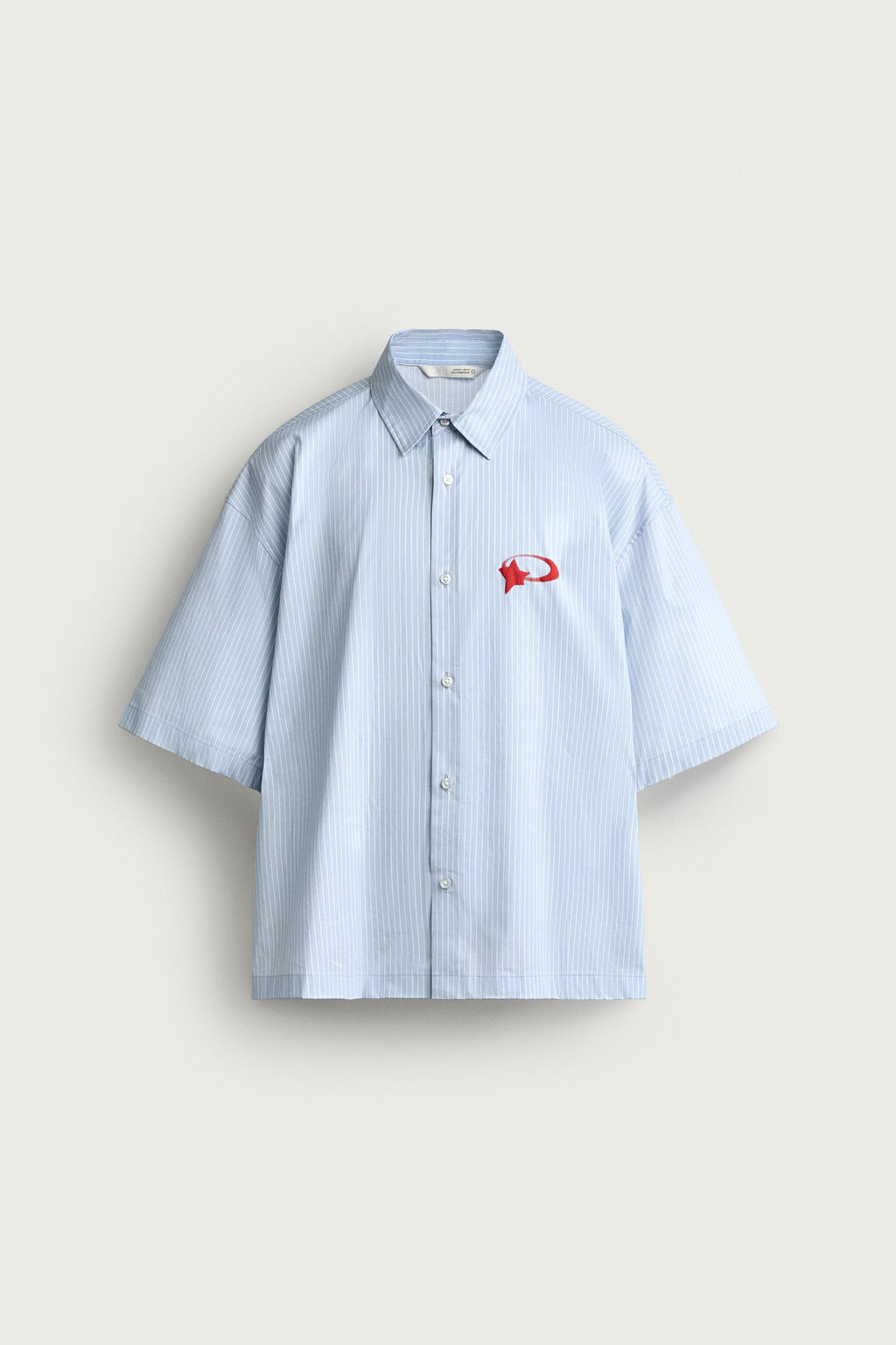 CAMISA BOXY FIT GR?FICOS ESTAMPADOS / Azul - Zara фото 7