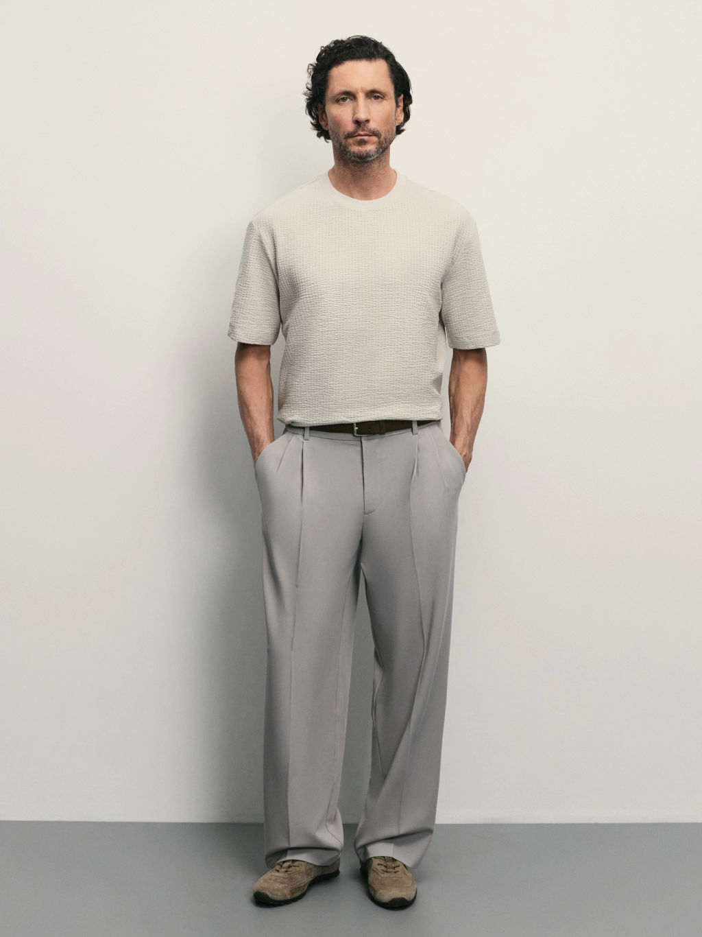 Футболка из фактурного хлопка / Zarina фото 2