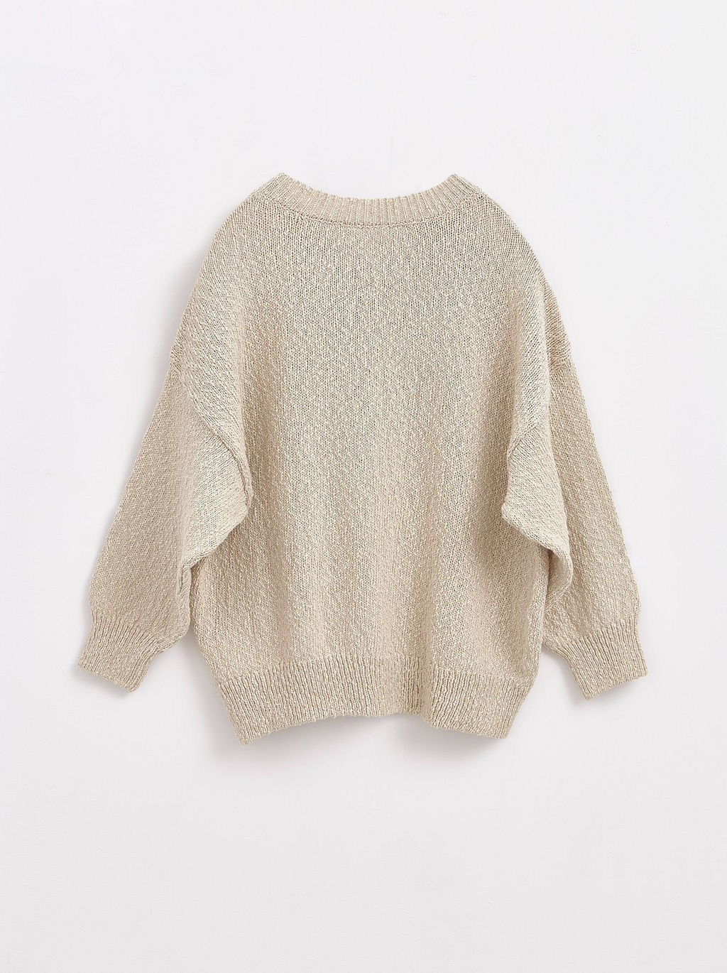 CONTE Фактурный джемпер из объемной пряжи со льном и хлопком LDK 181 beige - Conte elegant фото 6