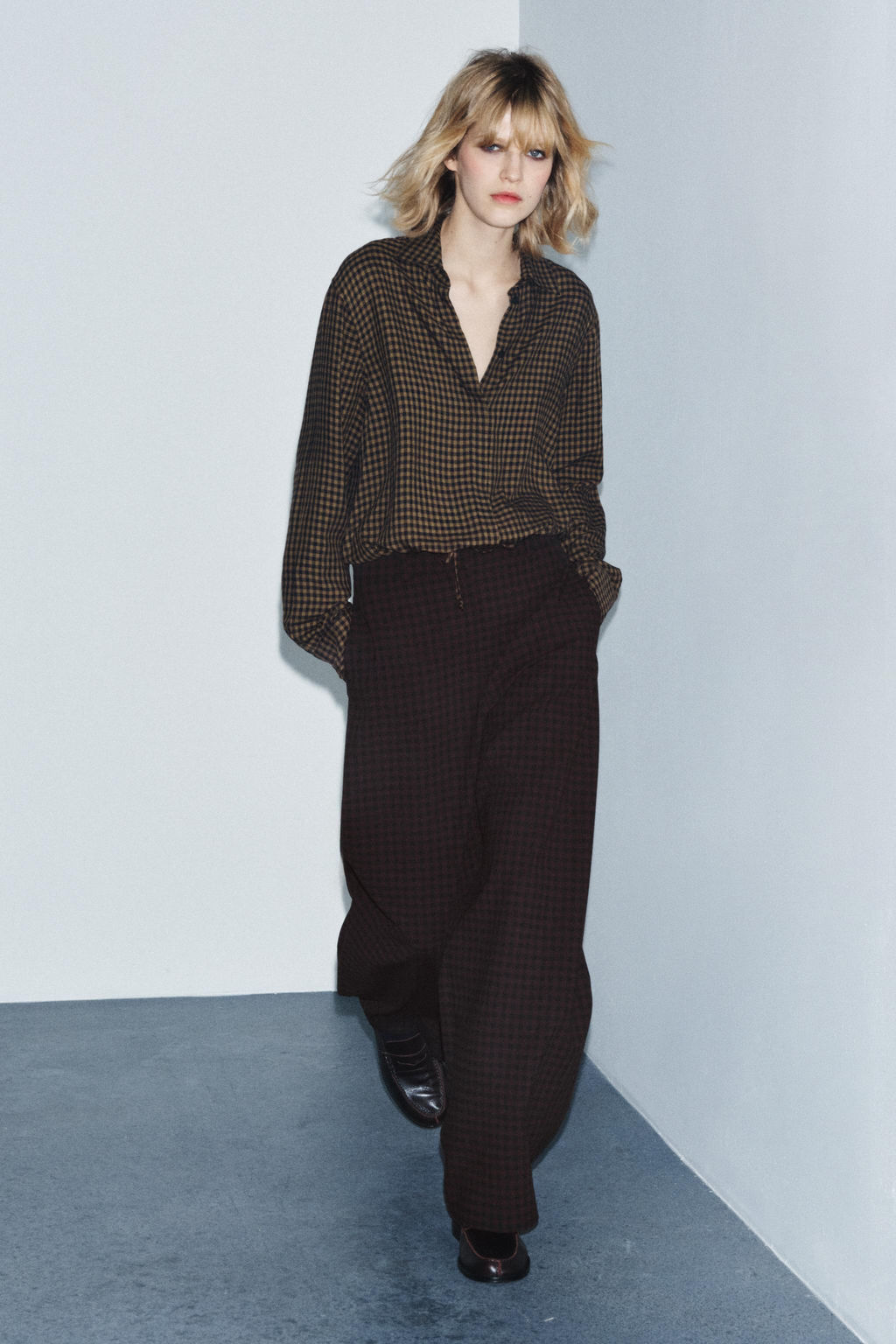 ZW COLLECTION GINGHAM BLOUSE