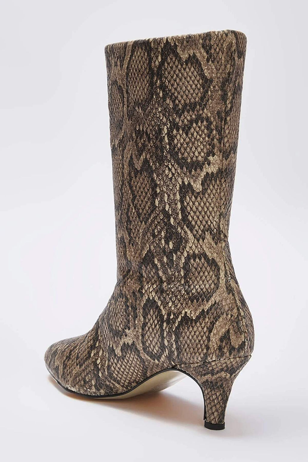 Trendyolmilla Shoes Cok Renkli Y?lan Desenli Kahverengi Kad?n Ince Topuklu Cizme TAKAW25CZ00003  фото 4