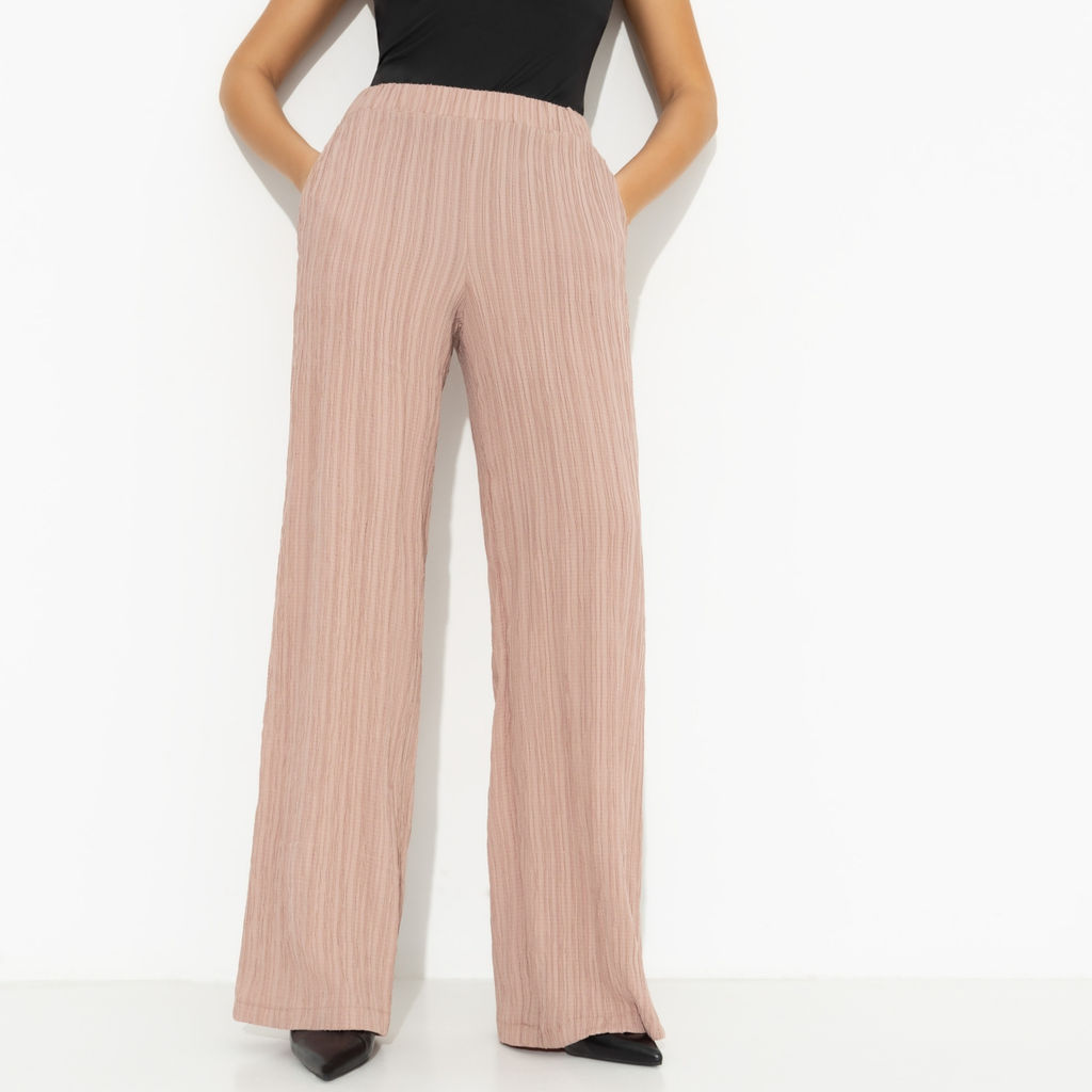 Брюки из жатой ткани, Пленительная легкость (коричневые) - Charutti фото 4