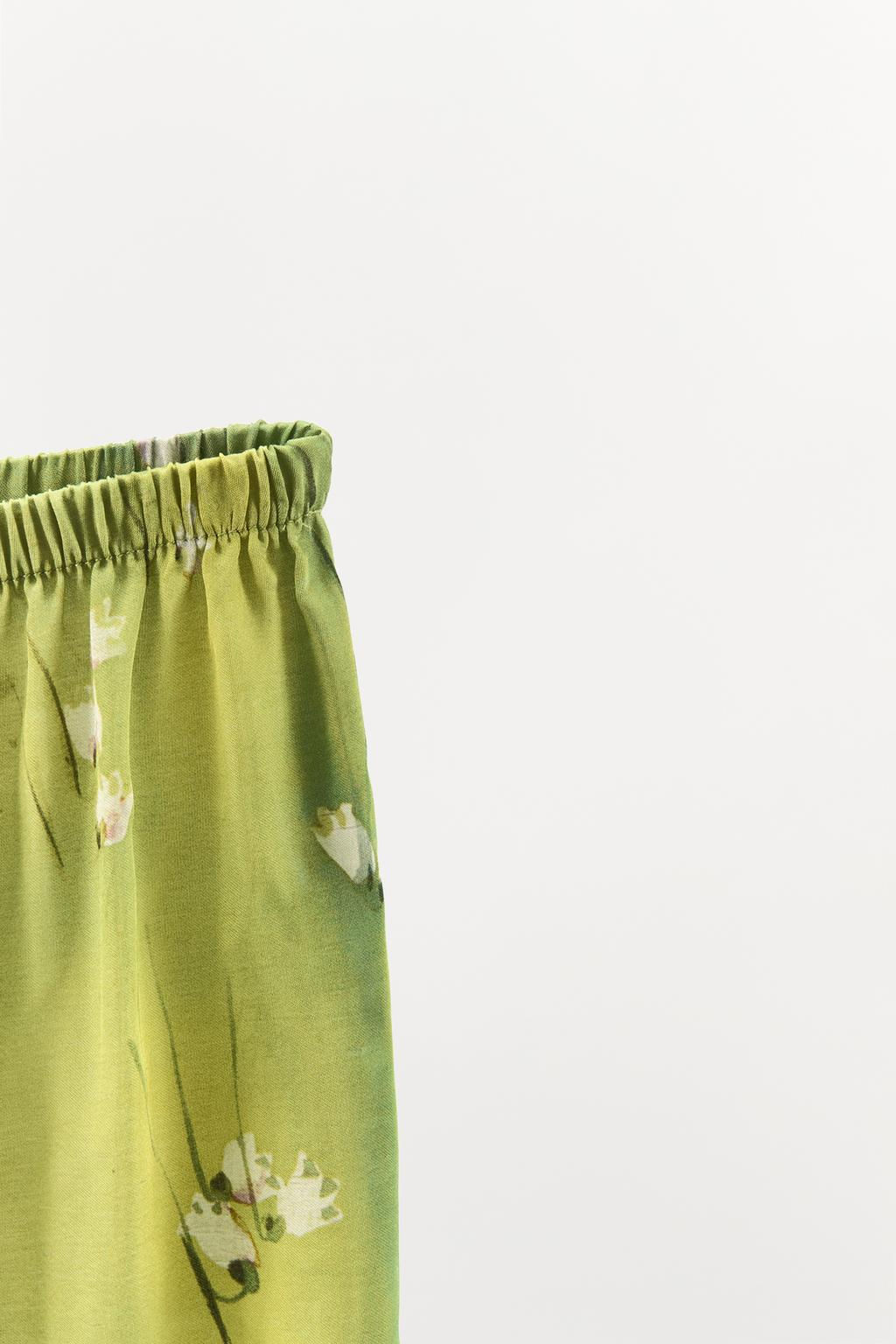 SATIN FLORAL PRINT SHORTS - Zara фото 5