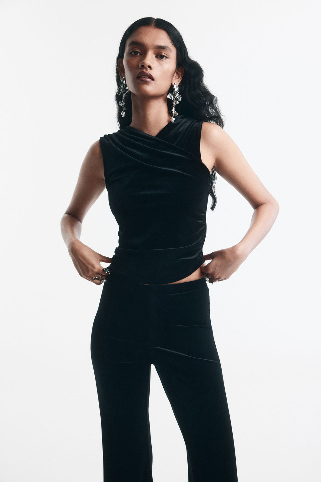 Top drapeado en velour - H&m фото 6
