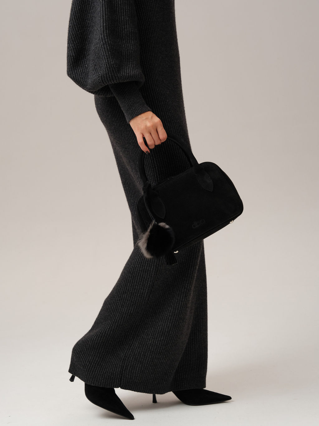 Замшевая сумка Polly DBR 31348 черный фото 3