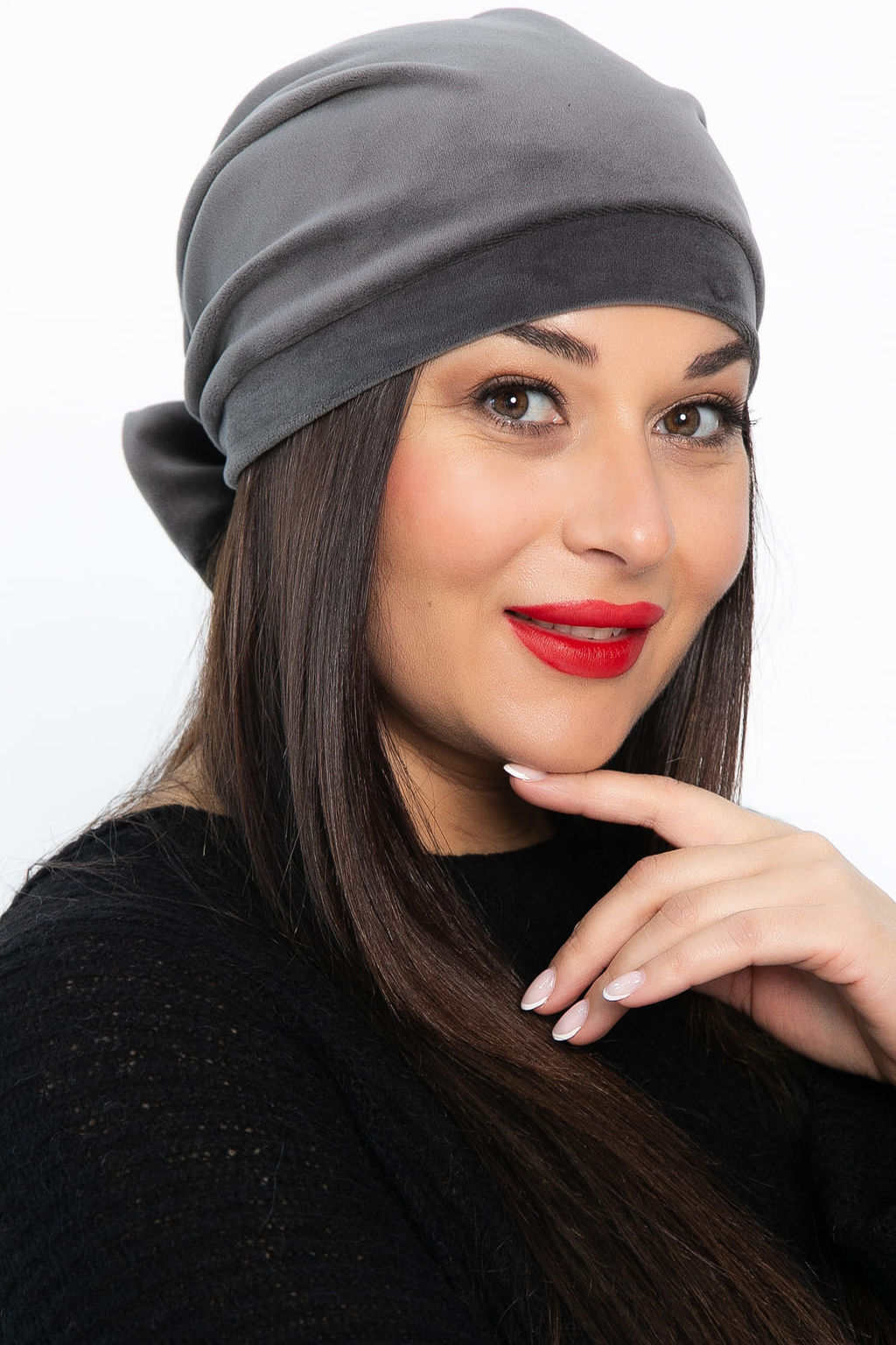 Чалма с бантом (серая) ЧБ8-23М