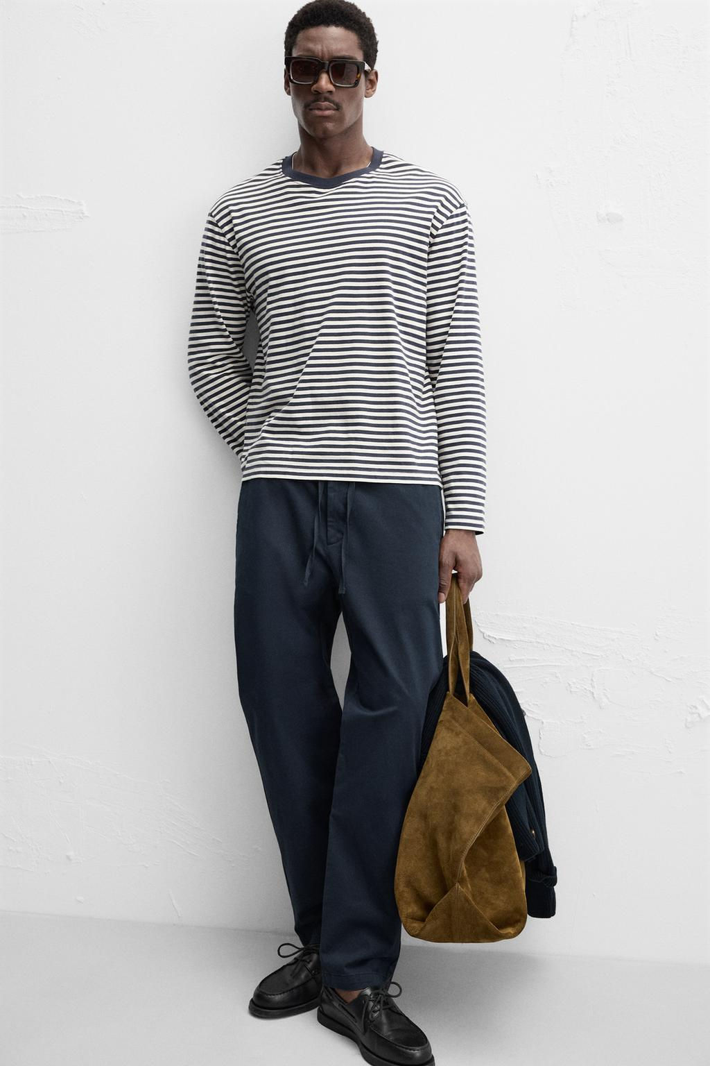 REGULAR FIT JOGGER WAIST TROUSERS - Zara фото 16