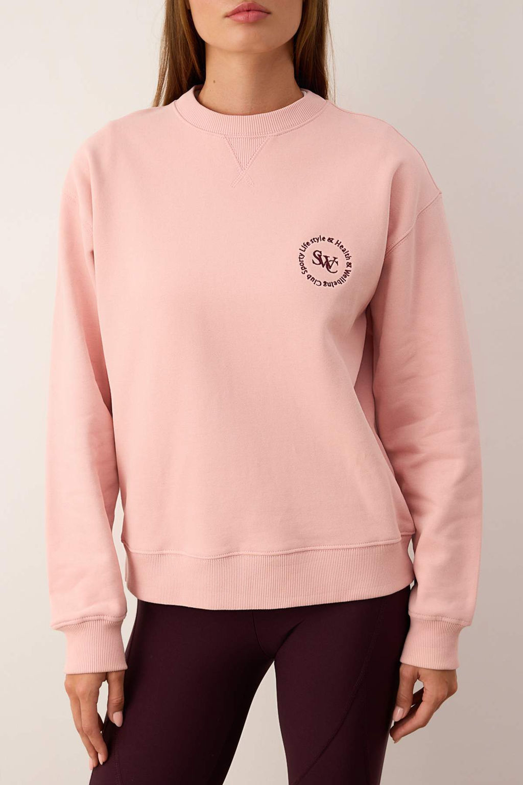 Ac?k Gul Kurusu Premium Oversize Kal?p Nak?sl? Kal?n Ici Polarl? Orme Sweatshirt TWOAW26SW00203 - Trendyolmilla фото 3