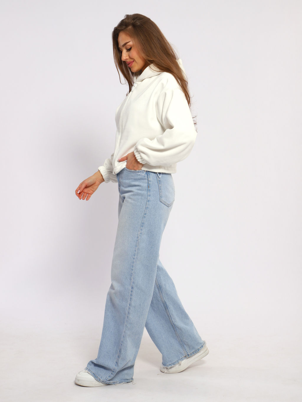 Толстовка-бомбер женская 6-205а из еврофлиса - Новое кимоно фото 6