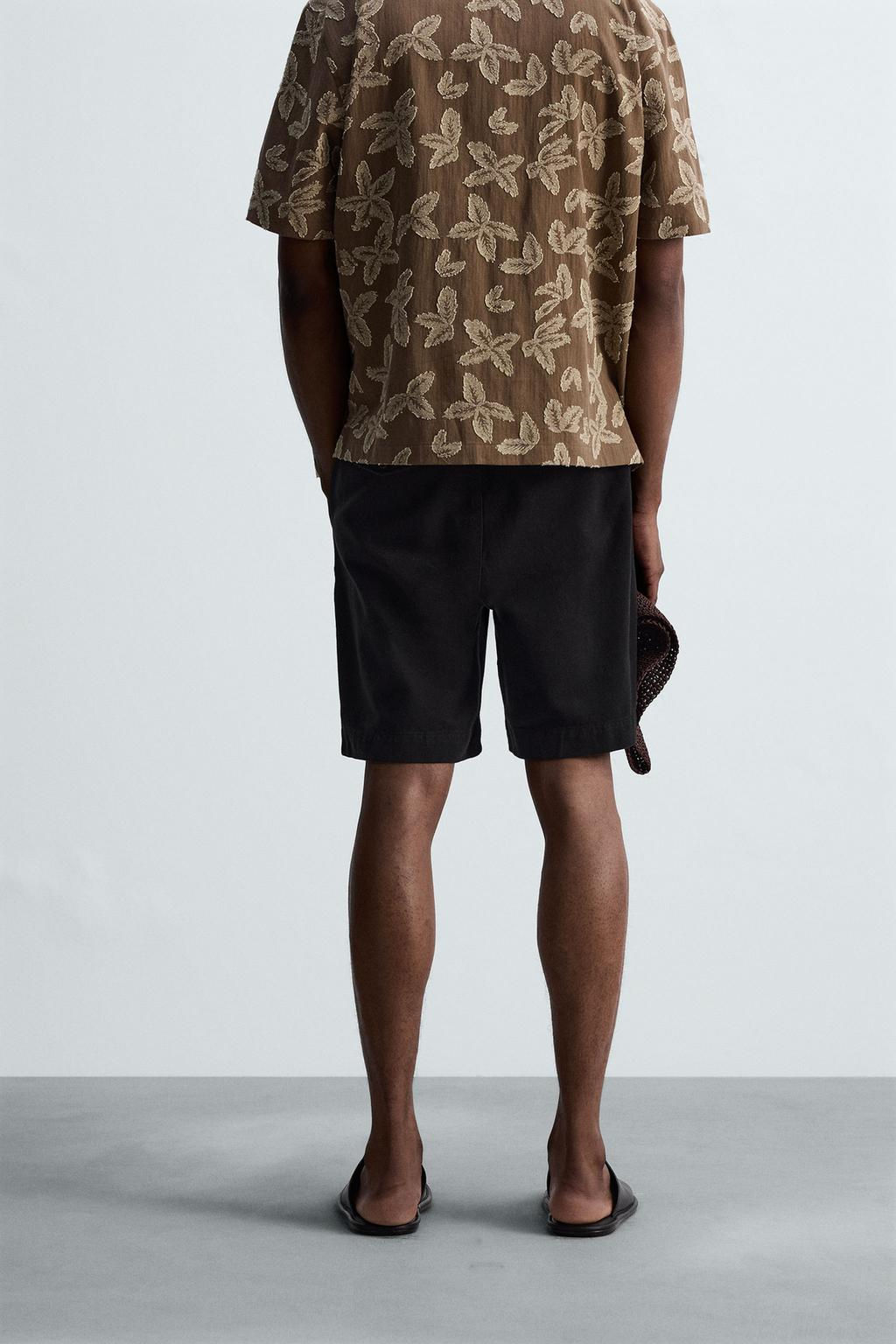 RELAXED FIT BERMUDA SHORTS WITH PLEATS - Zara фото 12