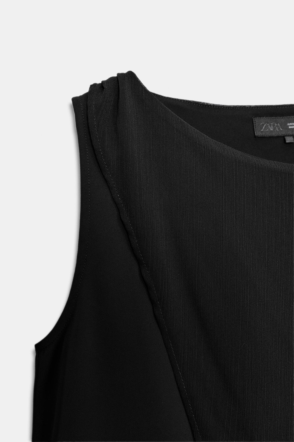 BLUSA COMBINADA CAPA / Negro - Zara фото 9