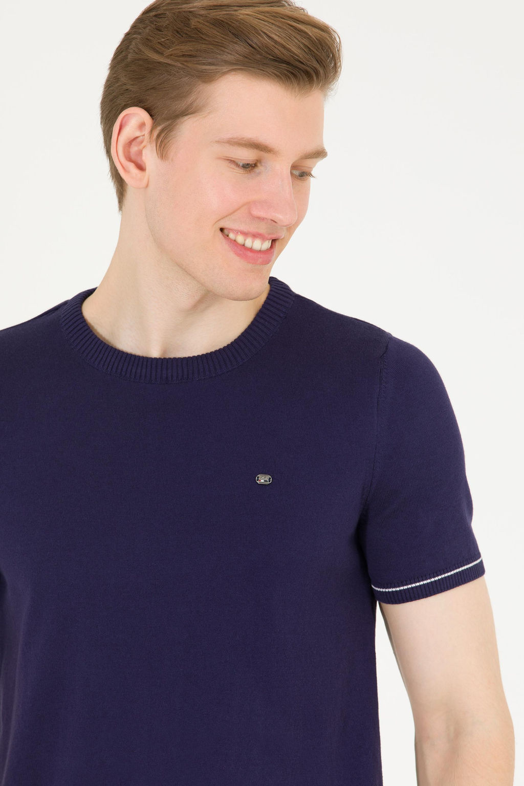 Мужской темно-синий вязаный свитер - U.s. polo assn фото 15
