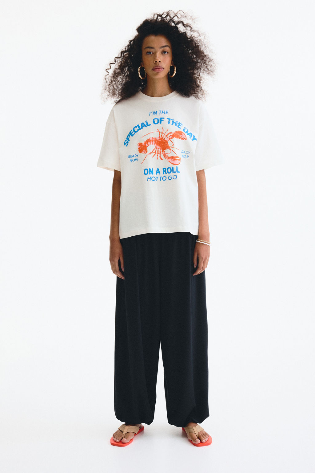 Camiseta oversize con motivo estampado - H&m фото 4