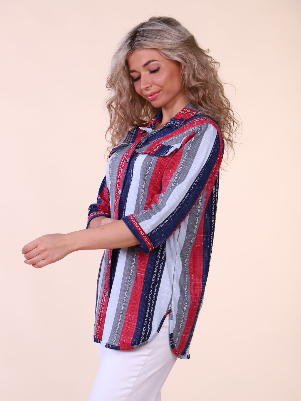 М377 Рубашка Рандеву(полоска) - Иванушка-трикотаж фото 2