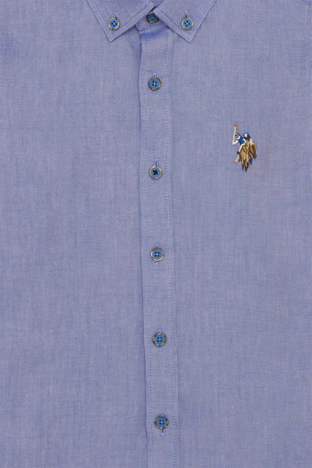 U. S. Polo Assn Темно-синяя базовая рубашка с длинным рукавом для мальчика - U.s. polo assn фото 6