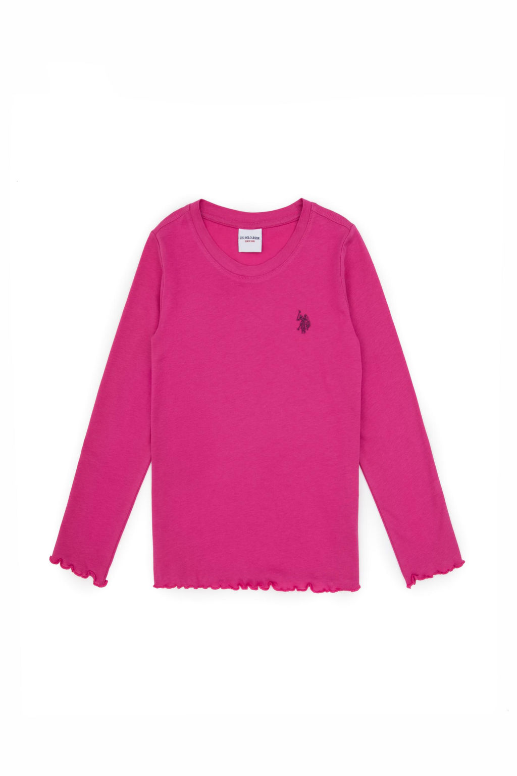 K_z _ocuk Pembe Bisiklet Yaka Basic Sweatshirt Sepette S_rpriz _ndirim
