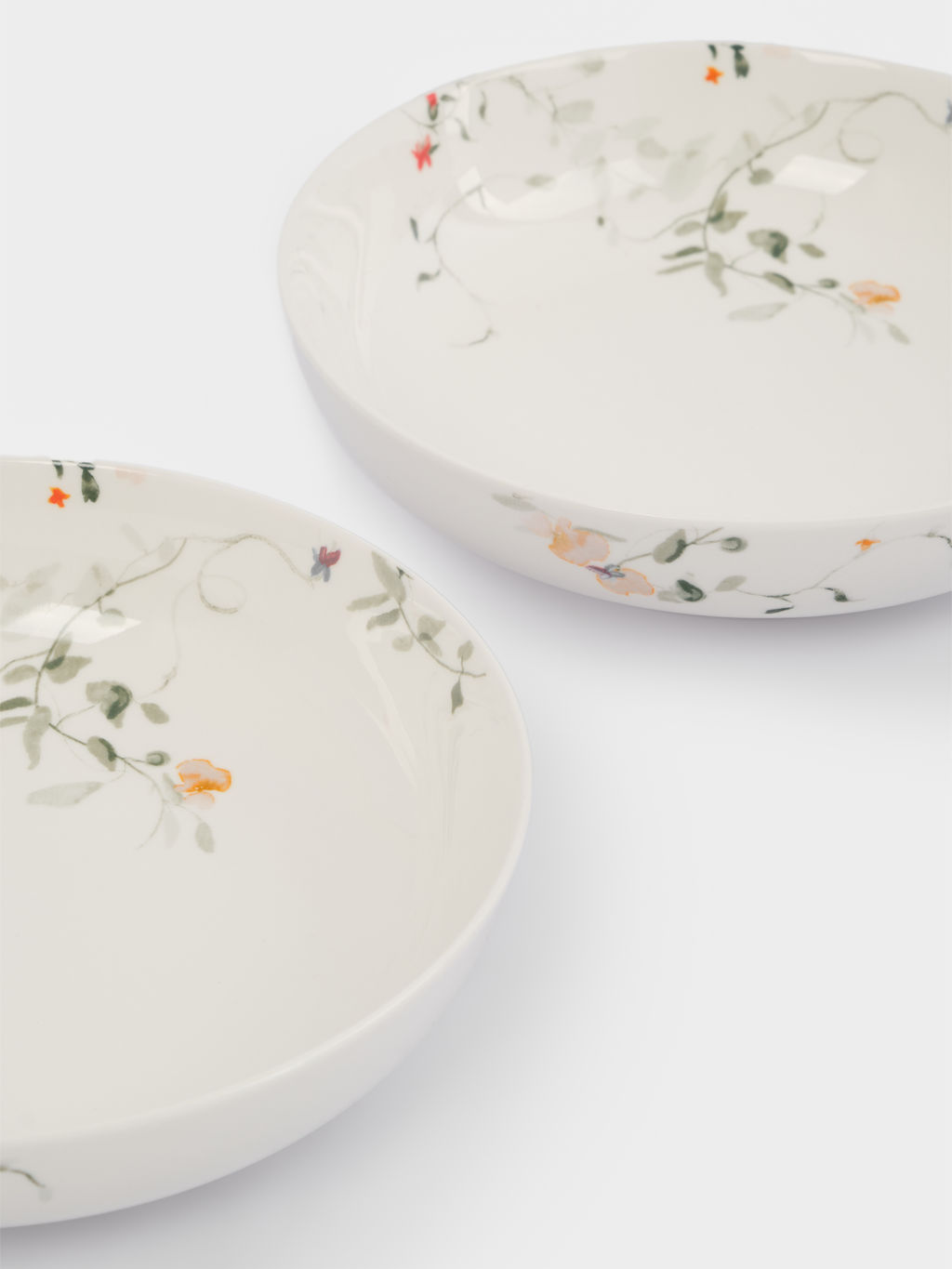 Тарелка суповая, 20х6 см, 780 мл, 2 шт, фарфор N, белая, Цветы и листья, Primrose - Anna lafarg фото 6