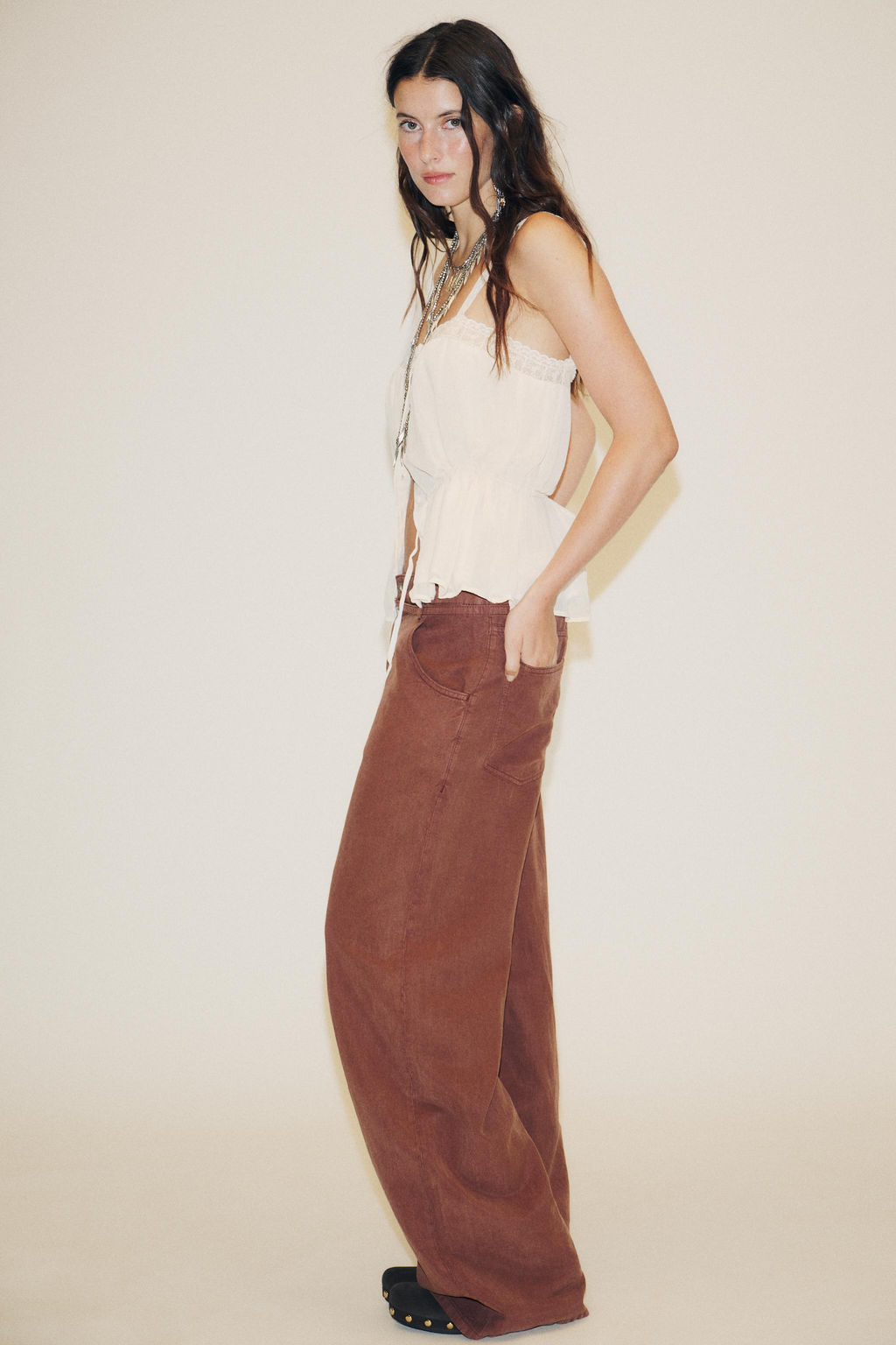 FLOWING TROUSERS WITH BELT - Zara фото 3