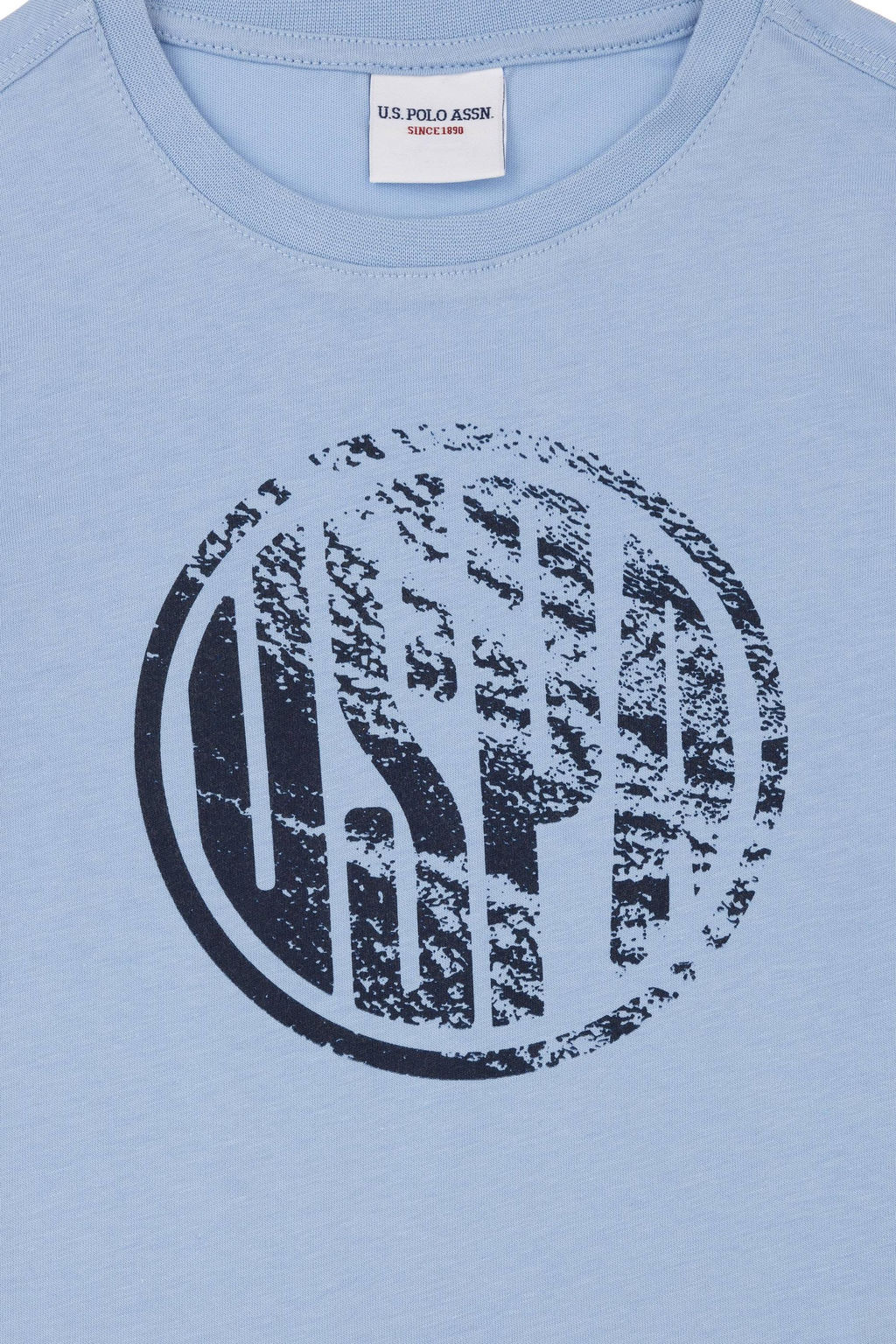 U. S. Polo Assn / Голубая базовая футболка с круглым вырезом для мальчиков - U.s. polo assn фото 8