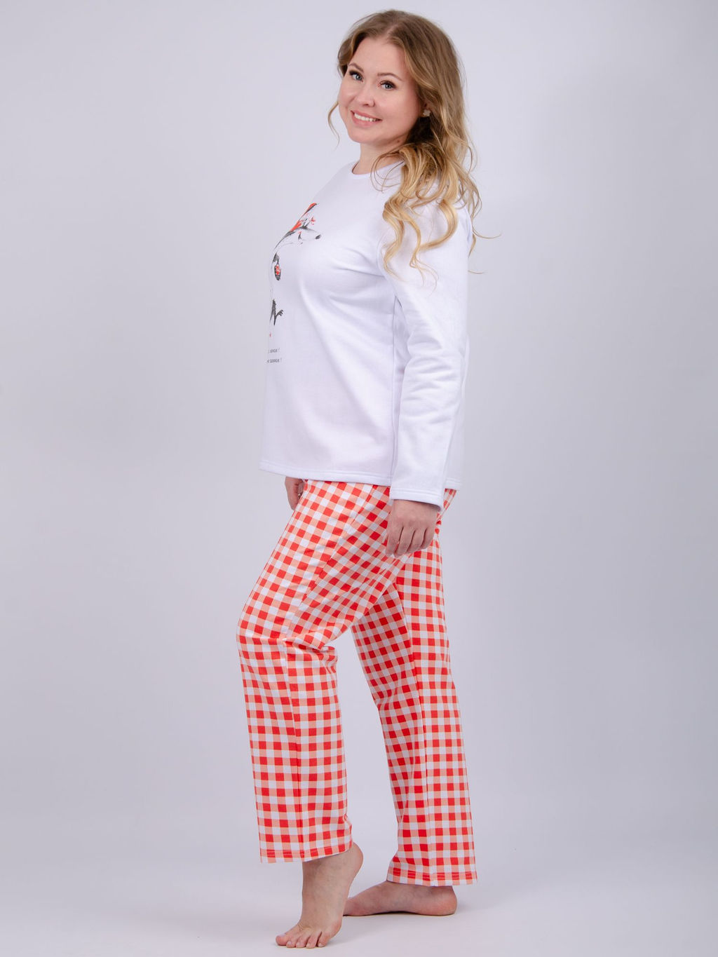 Пижама Осень, футер начес - Малина фото 4