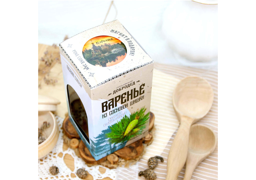 Варенье из Сосновых шишек баночка 300 г в коробочке с магнитиком
