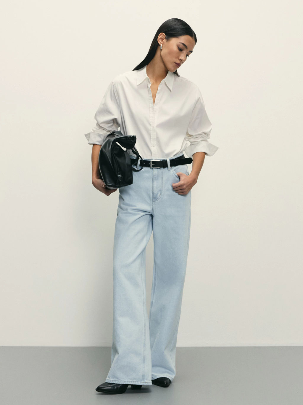 Джинсы wide leg с высокой посадкой / Zarina