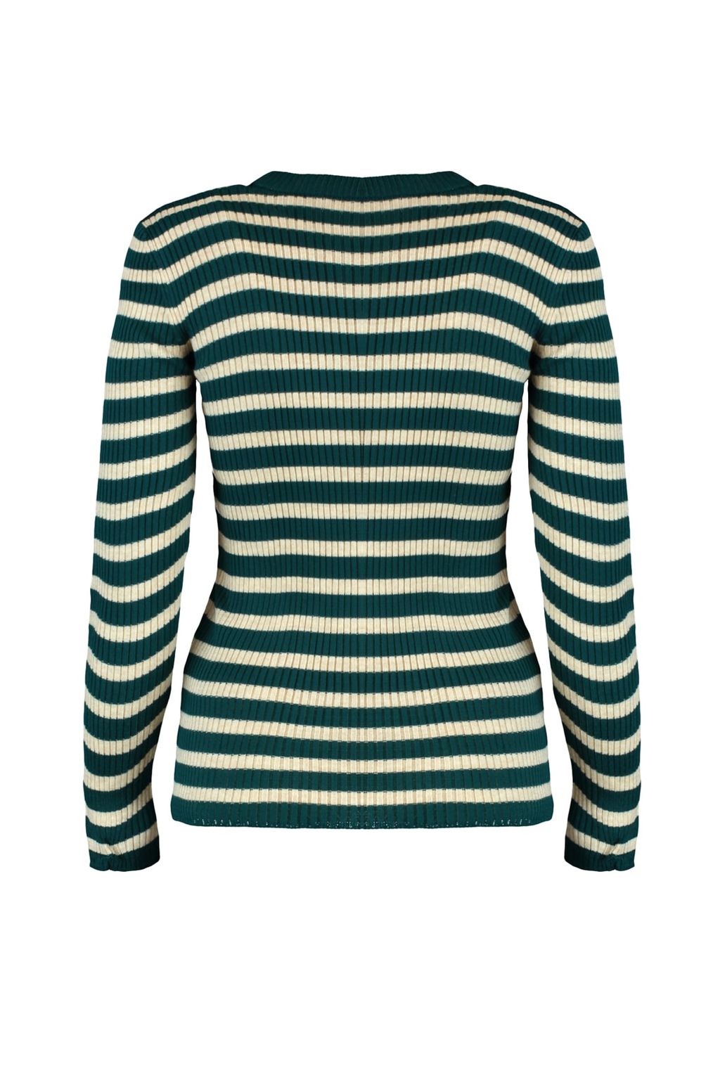 Yesil Basic Cizgili Triko Kazak TWOAW21KZ0942