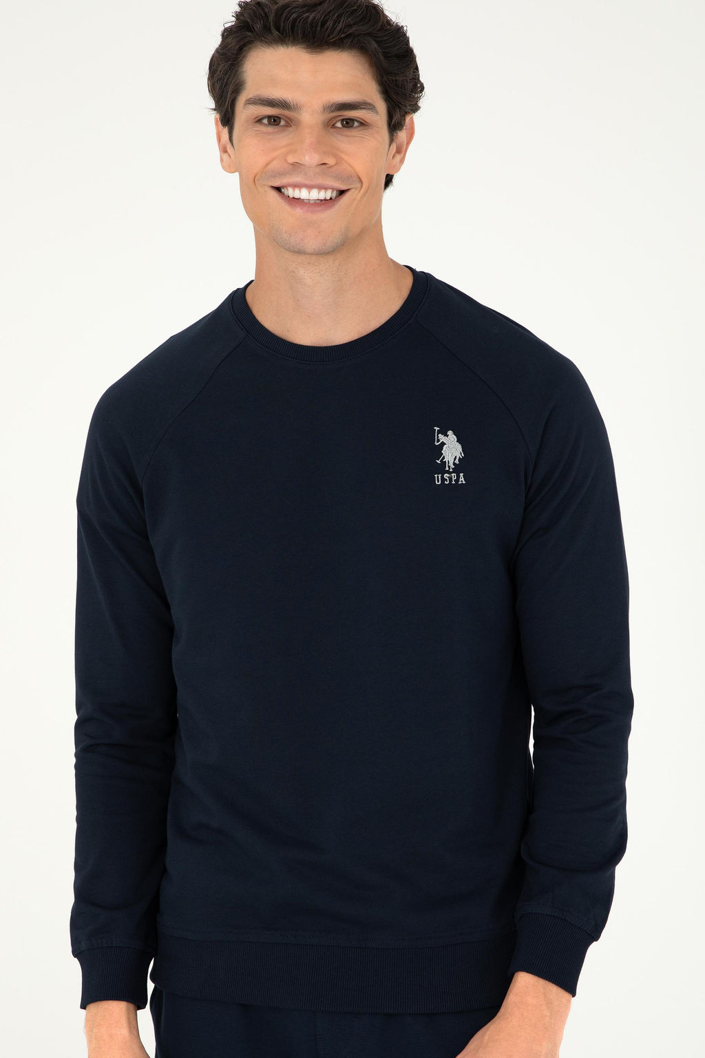 Мужской темно-синий базовый свитшот - U.s. polo assn фото 3