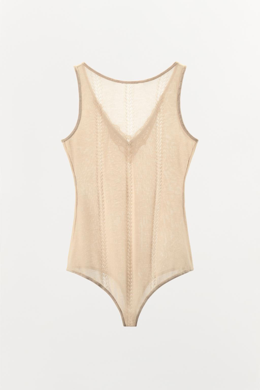 EMBROIDERED KNIT BODYSUIT - Zara фото 9