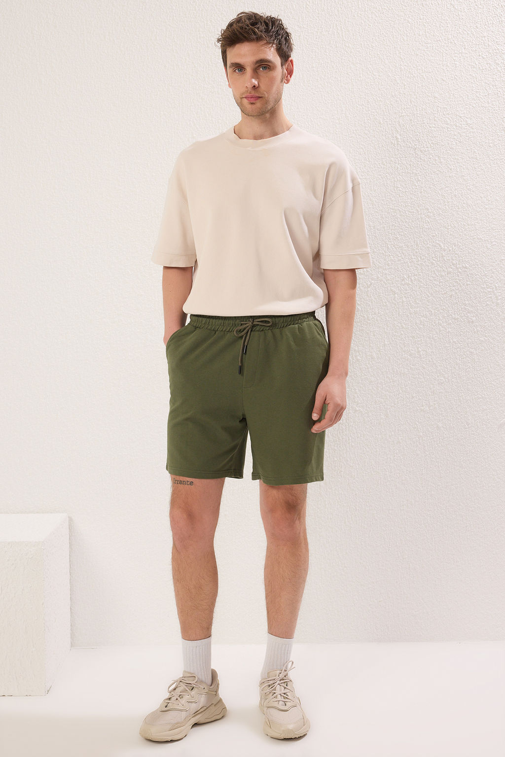 Lacivert-Haki Basic Regular/Normal Kesim Duz 2li Paket Sort TMNSS21SR0095