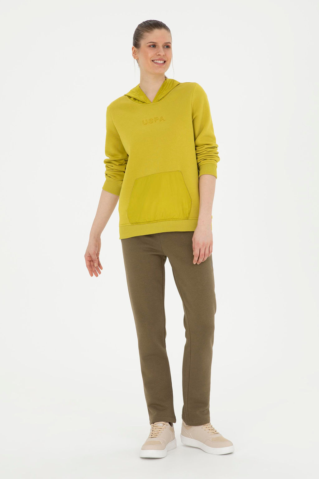 Женский свитшот фисташкового зеленого цвета - U.s. polo assn фото 4