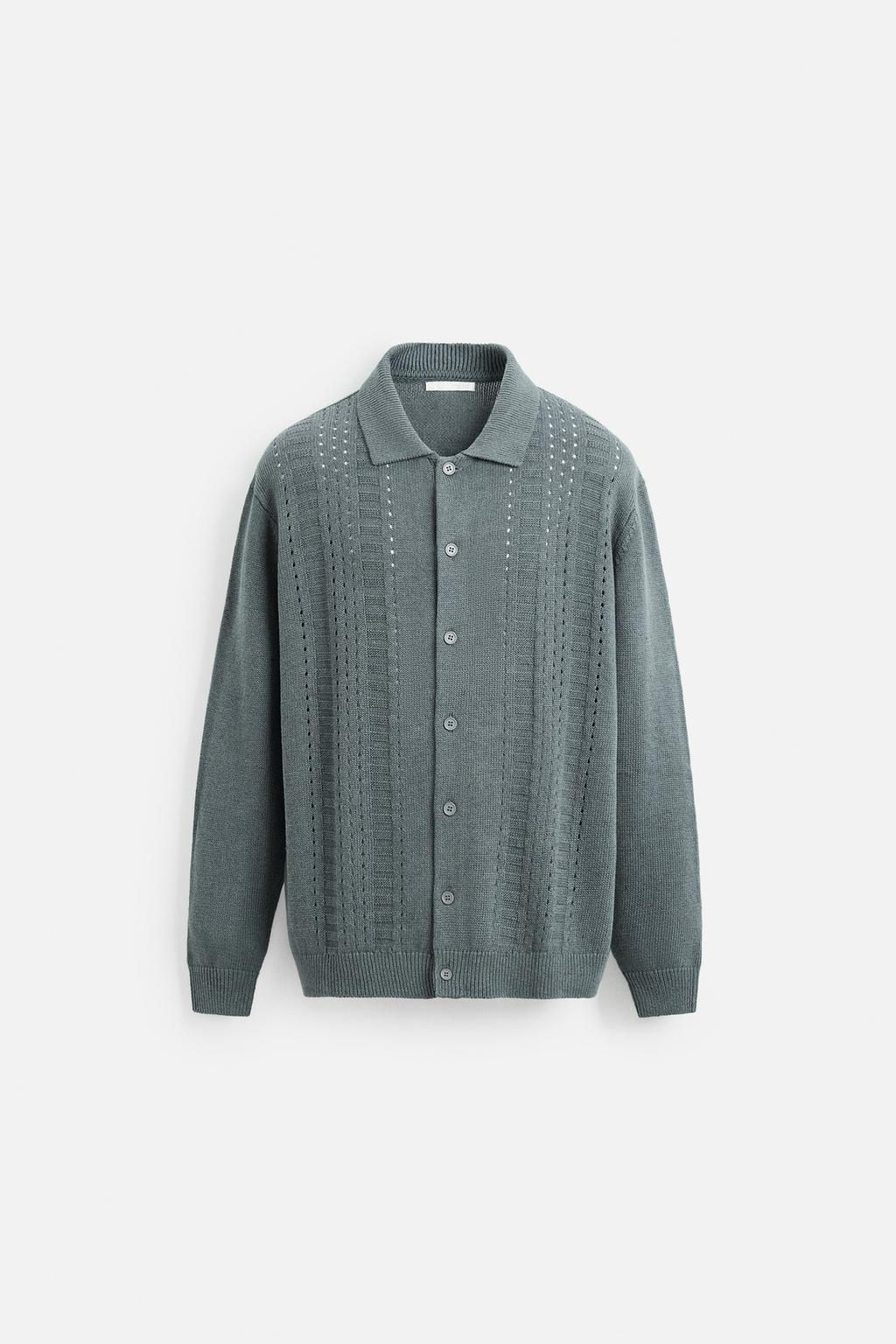 OPEN-KNIT TEXTURED CARDIGAN - Zara фото 7