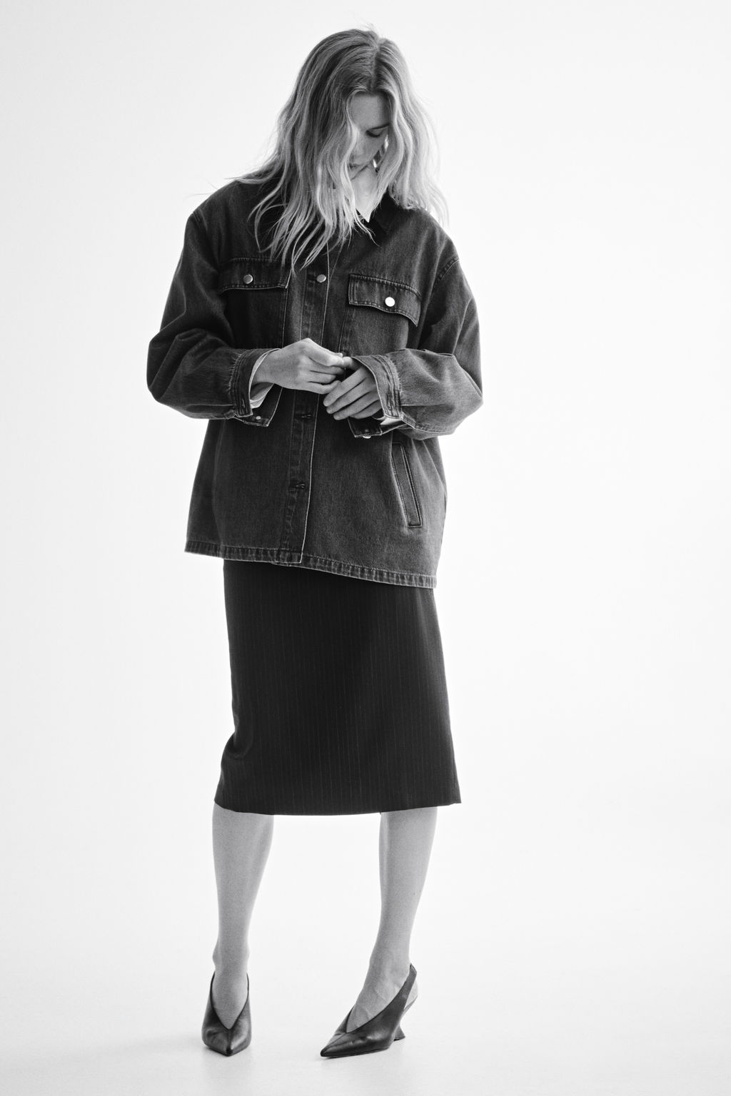 Chaqueta denim con cuello de pana - H&m фото 4