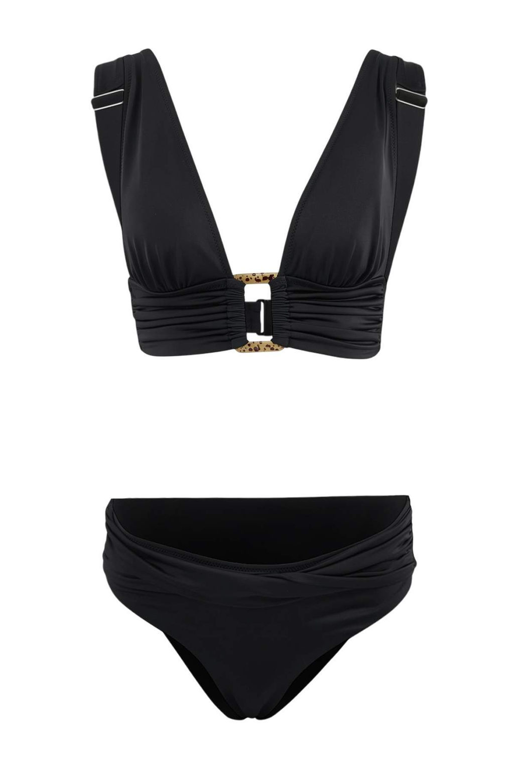 TRENDYOLMILLA Kahverengi Ucgen Yuksek Bel Regular Core Bikini Tak?m? TBESS25BT00181  фото 13