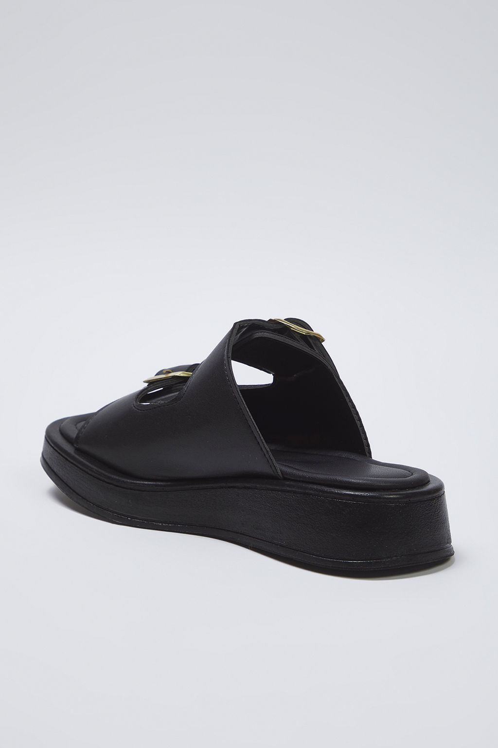 Trendyol Shoes Siyah Cift Bantl? Toka Detayl? Kal?n Taban Kad?n Terlik TAKSS25TE00044 - Trendyolmilla фото 9