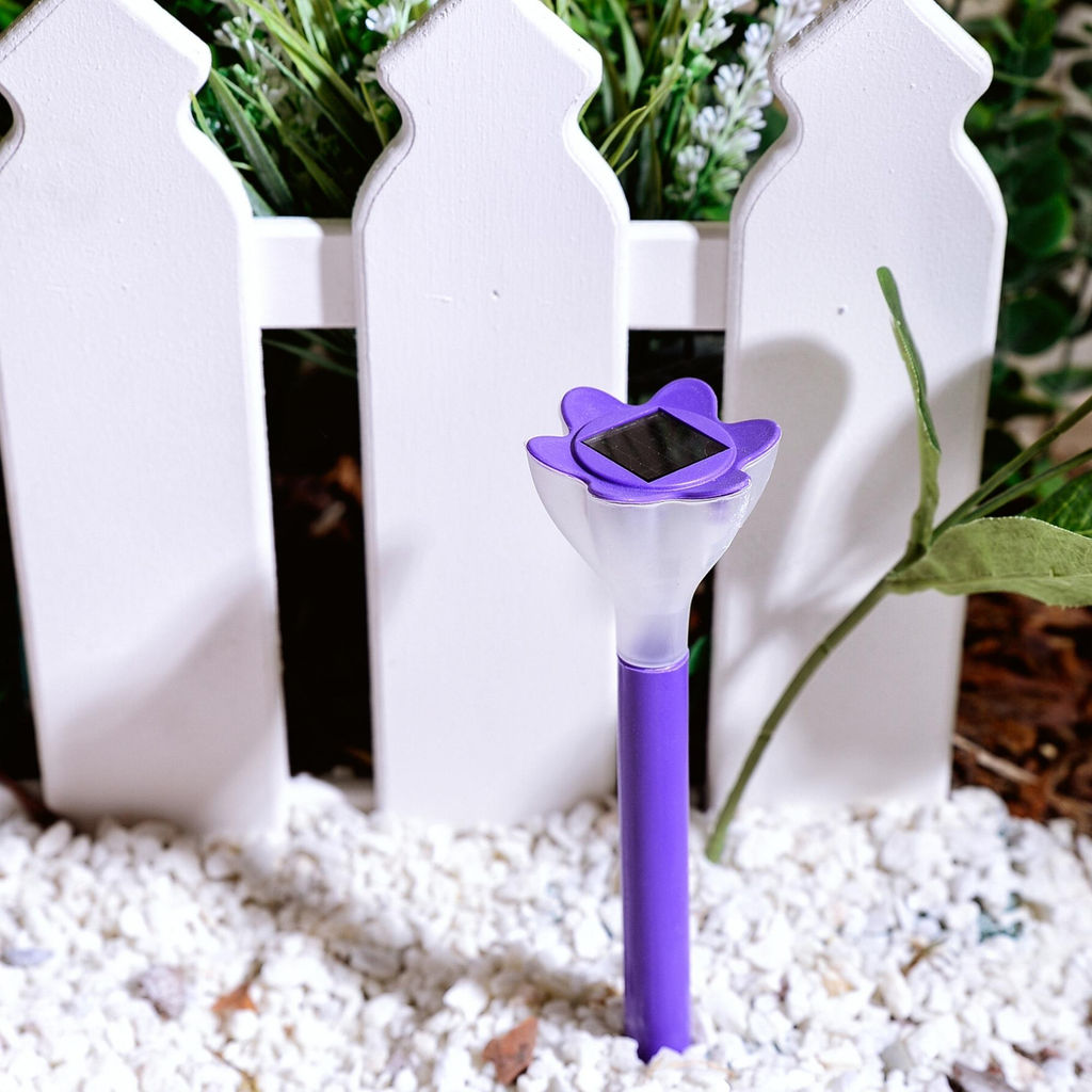 USL-C-417/PT305 Cадовый светильник на солнечной батарее Purple crocus. Серия Classic. Упаковка-пленка.