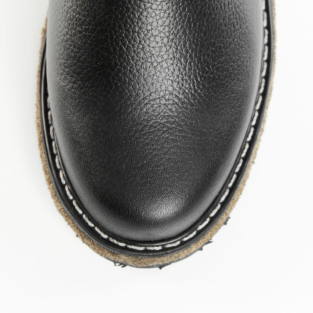 Сапоги натуральная замша, натуральная овчина, черные, войлочная подошва, - Мирунт фото 28