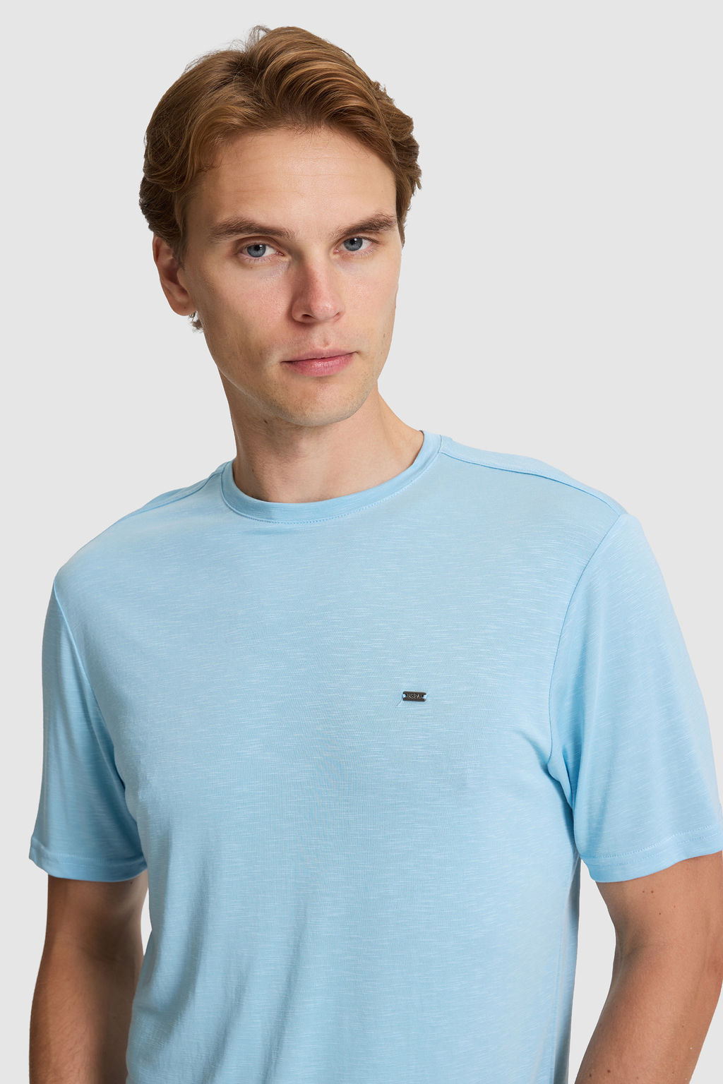 Erkek Mavi Regular Fit Bisiklet Yaka Basic Ti__rt - U.s. polo assn фото 2