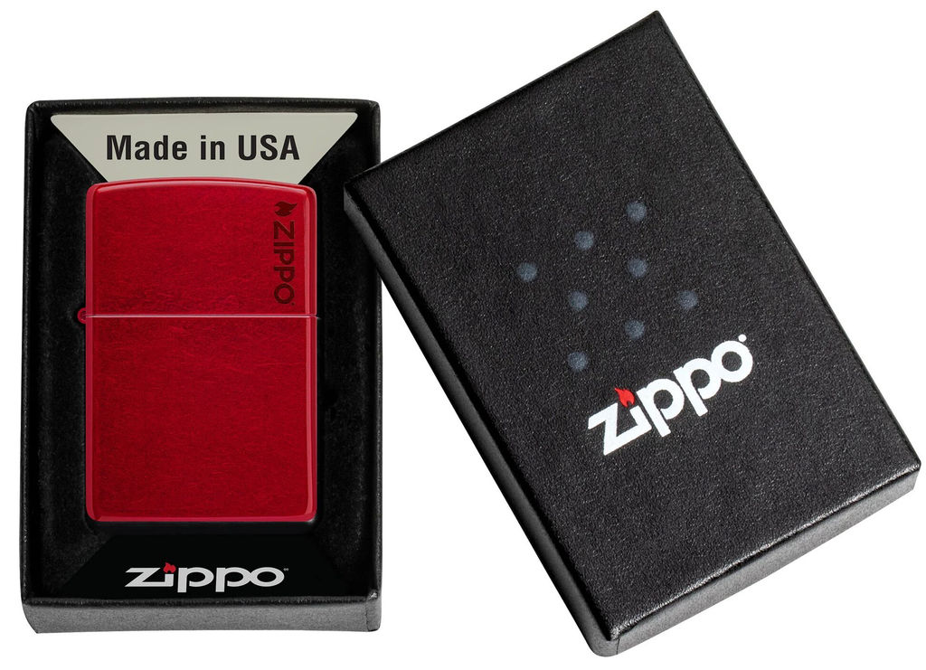 Зажигалка ZIPPO Логотип с покрытием Красное карамелизированное яблоко | Candy Apple Red 21063ZL  фото 6