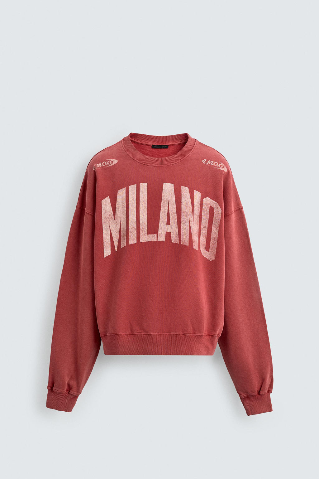 WASHED CONTRAST PRINT SWEATSHIRT - Zara фото 7